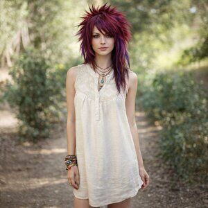 Stella Rosa Creamy Sand Linen Crochet Ascent Button V-Neck Dress, Size S…